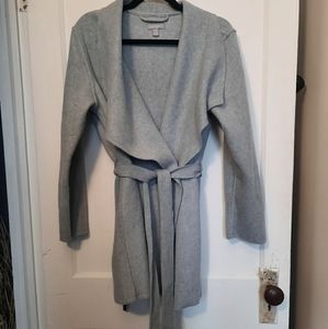 Lord & Taylor grey wrap coat